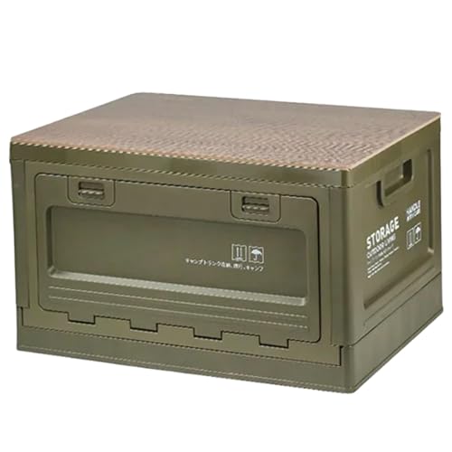 Caja de almacenamiento de camping plegable y apilable de 50 l