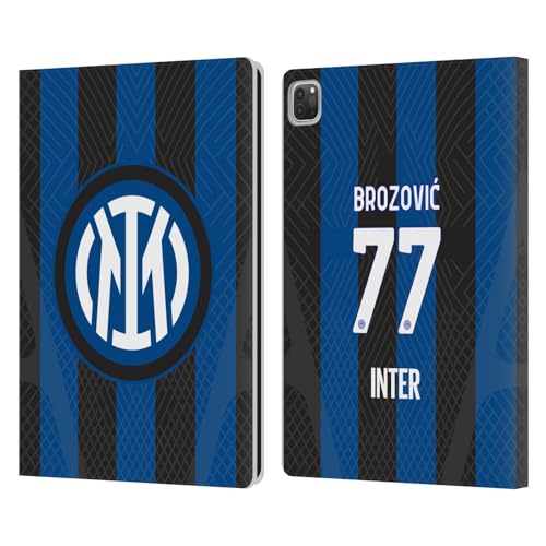 Head Case Designs Officially Licensed Inter Milan Marcelo Brozovic 2022/23 Players Home Kit Leather Book Wallet Case Cover Compatible with Apple iPad Pro 13 M4 2024