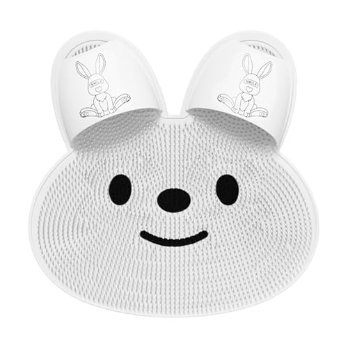 Laveur De Pieds De Douche Tapis De Massage Silicone Coussin De Massage Antidérapant En Silicone Motif Lapin Brosse Pieds Douche Pour Soins Foot Dos Nettoie