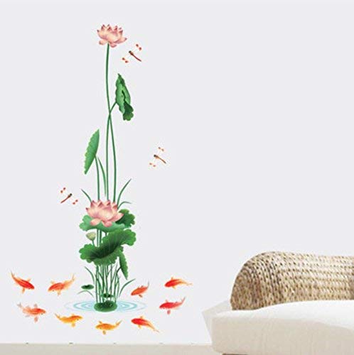 Autocollants de mur de lotus imperméables grand format sticker mural amovible
