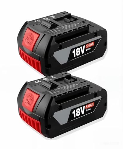 2 pack 5.0Ah GBA battery Replacement for Bosch Professional 18V System