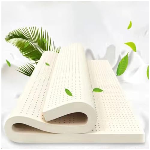 Colchón de látex de 80x200 cm transpirable y sobrecolchón natural indeformable 2