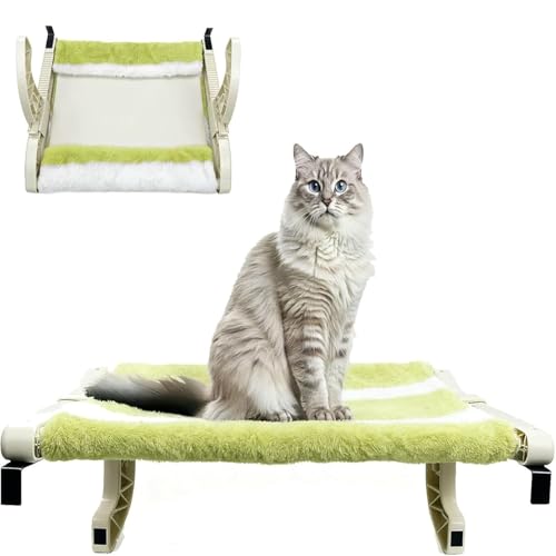 Cama Purrloft para Gatos, Hamaca para Ventana con Ajuste de Ranura Deslizante de un Solo Paso, soporta hasta 30 Libras, Cama para el alféizar de la Ventana y la cabecera de la Cama (A)