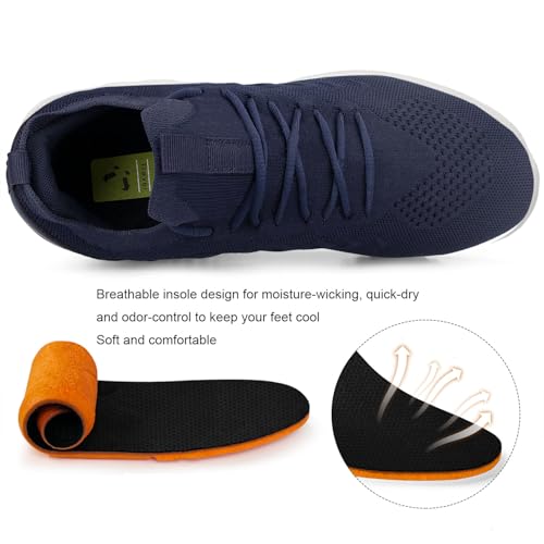 Image of Pujcs Mens Tennis Shoes Slip on Sneakers Ligthtweight Wlking Running Shoes for Work Gym Workout Sports Atheletic