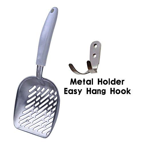 Buy Chibuy Metal Cat Litter Scoop with Metal Holder, Giant Stainless