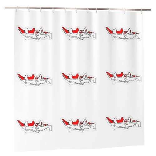 Rideau de douche sans moisissure 183x183 cm, polyester robuste anti-éclaboussure - 2