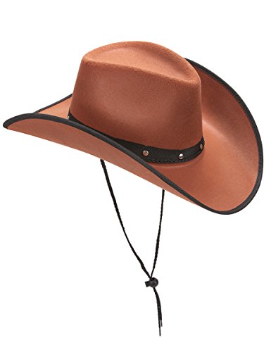 Boland Adult Wichita Cowboy Hat, Western Fancy Dress Accessory, Unisex, For Men and Women, Sheriff, Rodeo, Party, Festival, Halloween, Cowboy Dress Up, One Size, Brown