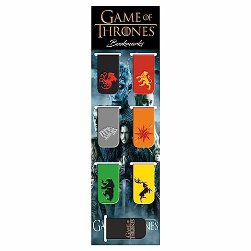 Image of Zesta Pack of 7 Cute Magnetic Bookmarks Gifts for Book Lovers | Book Marks for Book Lovers | Bookmarks Aesthetic for Books | Cartoon Magnetic Bookmarks (15X4 Cms) (Game of Thrones)