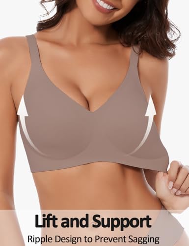 Womens Comfortable Seamless Wireless Bra No Underwire T Shirt Full Coverage Sleep Bralettes Push Up Supportive Everyday Bras - Image 3