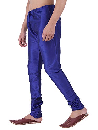 Image of HUZUR Men Pyjama,Churidar,Bottom wear,Silk Blend,Regular Fit,Wedding,Party,Festival,Family Funcation,White,Gold,Pajama