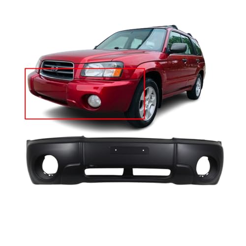 Image of FitParts Compatible with Subaru Forester 2003-2005 Front Bumper Cover | Primed, With Fog Light Holes, Plastic, Ready to Paint, OEM 57704SA000, SU1000143