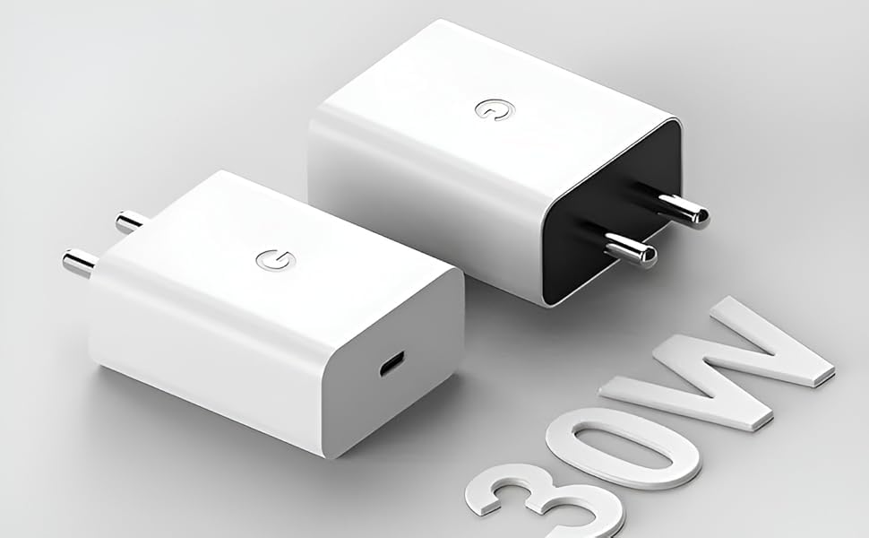 Image of 30W Original Type C Fast Charging Power Adapter for G00GLE 9 Pro XL /9 Pro /8 Pro /8 /8a,7 Pro /7 /7A, Pixel 6 Pro /6, Tablet /Chrome Books & Other USB C Devices (DEC27)