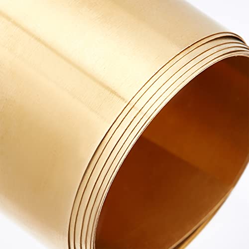 OLYCRAFT Gold Messing Blechrolle Metallfolien Platte 0.1mm Messing Dünnes Blech Dünnes Messingblech Für DIY Schneiden Handwerk Machen 1000x100x0.1mm