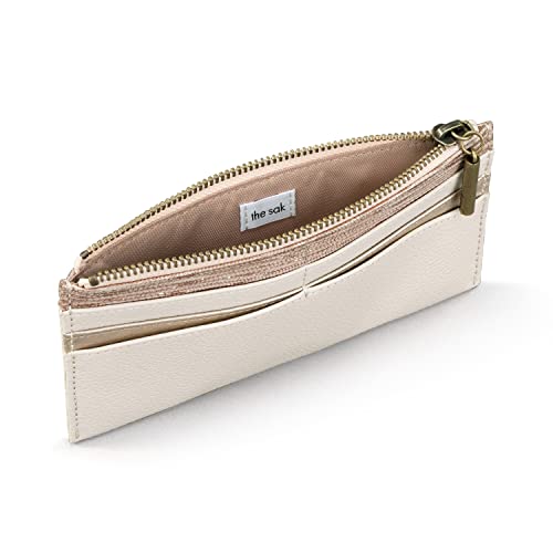 The Sak Neva Large Leather Card Wallet, Rose Shimmer Block #TOP2