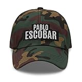 RIVEMUG Pablo Escobar Hat Relaxed Fit Non Structured Cap Adjustable Narco Dad Hat Green Camo