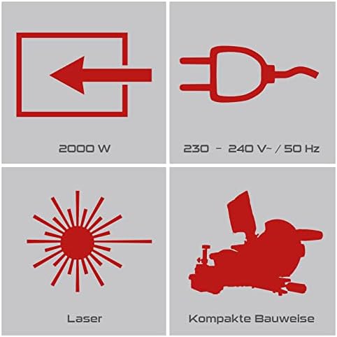 Bild 2 - Practixx Kappsäge PX-KZS-305PA Kappzugsäge | Schnitthöhe max. 180x340mm | mit Laser, Posaunenauszug & Softstart | Ø-Sägeblatt 305mm | Beidseitig neigbarer Sägekopf 48° | 2000W | Kapp und Gehrungssäge