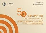 台湾No.1カバーエリア 中華電信 プリペイドSIM 5日+1日 容量 無制限 速度低下なし