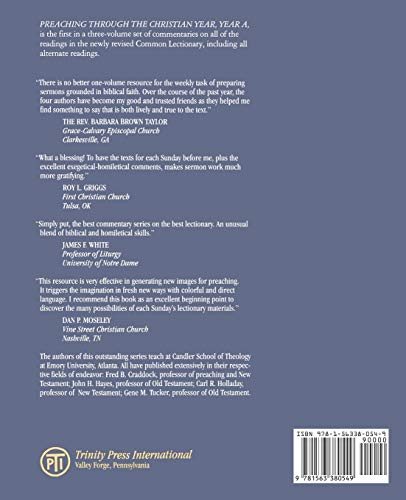 Preaching Through The Christian Year: Year A: A Comprehensive Commentary On The Lectionary #TOP1