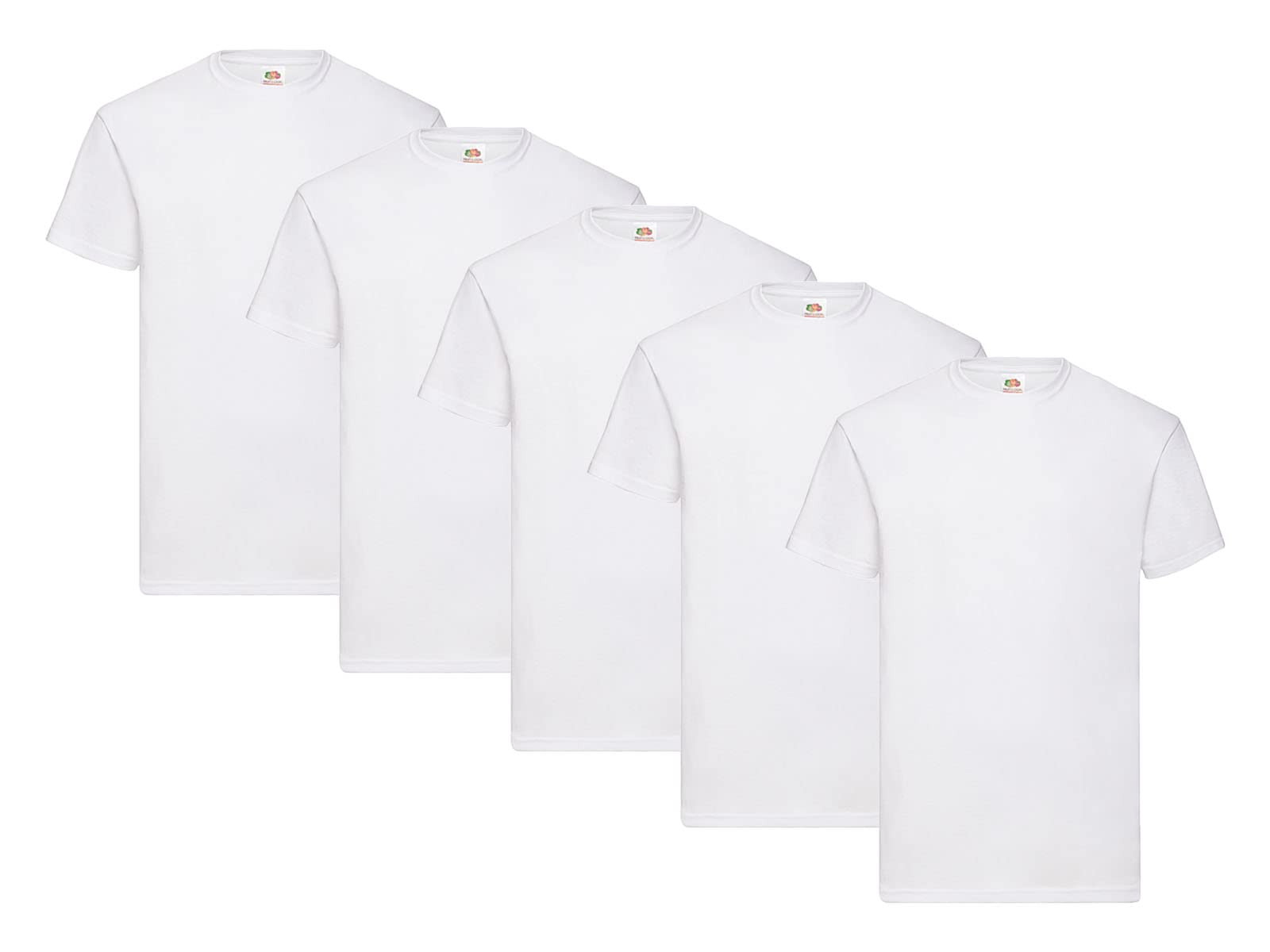 Fruit of the Loom Men's Valueweight T-Shirt, Pack of 5, XXL
