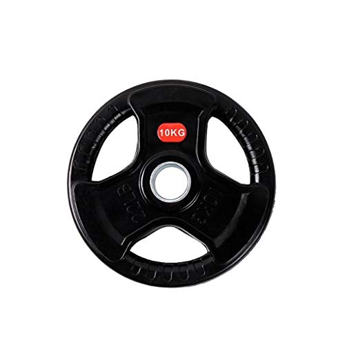 Jiande Barbell Olímpicos Grip Peso Placas estándar de 2,5 kg, 10 kg, 15 kg, Individuales, Juegos de Placas Olímpicos, los Pesos de Placas Olímpicos, Negro (Size : 10kg)