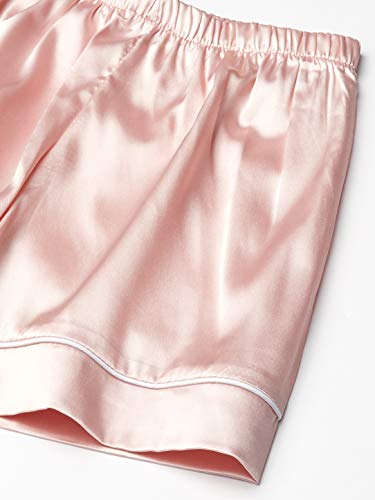 Little Girls Boys Stain Pajamas Set Classic Silk Pjs 2 Piece Loungewear Toddler Kids Button-Down Sleepwear Short/Long Sleeve Rose Gold3