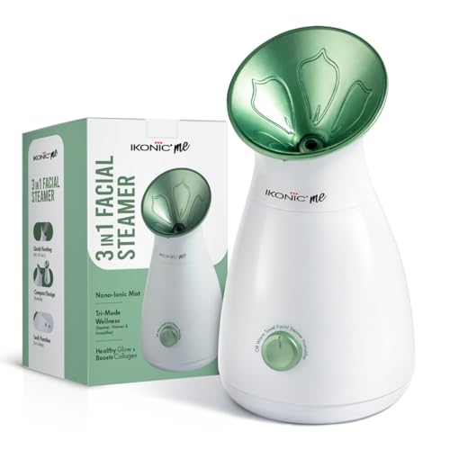 Image of Ikonic Me 3-in-1 Facial Steamer | Nano Ionic Mist Technology | Facial Sauna, Steam Inhaler & Humidifier | Quick Heat-Up | Spill-Proof Lock | Deep Pore Cleansing, Skin Hydration & Steam Inhalation for Nasal Congestion