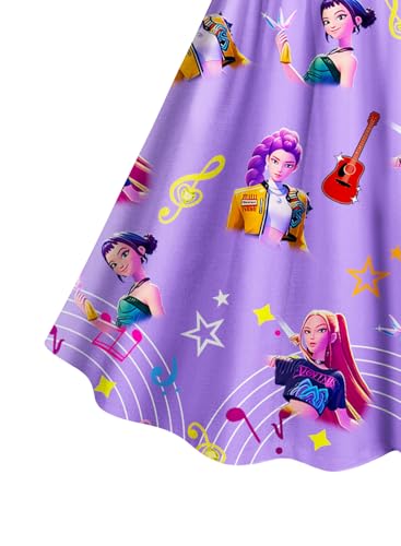 Girls Fashion Dress Kids Pop Singer Graphic Dresses Novelty Party Outfit Birthday Gift 4-12 Years3