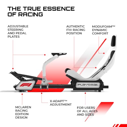 Image of Playseat Formula Instinct - F1 Edition Racing Simulator - Simracing, Authentic F1 Racing Position, Direct Drive, Open Cockpit Design