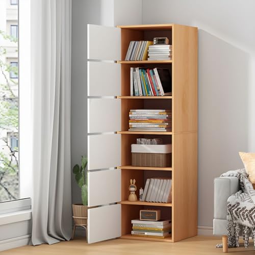 EXVITO 6 Door Premium Wooden Multi-Door Wardrobe Cabinet with Shelves | Space Saving Clothes Organizer Almirah for Bedroom, Living Room & Kids Room | Elegant Storage Almirah for Bedroom - Dark Brown