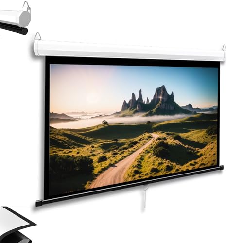 Pantalla manual retractil de 72 pulgadas 4:3 para proyector