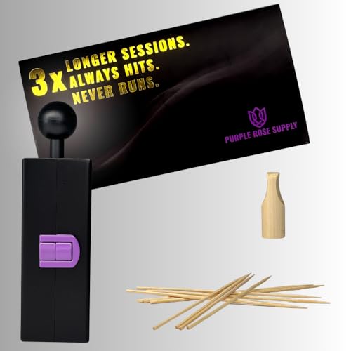 Purple Rose Supply Cannagar Mold 2-4g Personal Size Cannagar Roller With Skewers Wooden Tip Funnel 1 Hour Burn Time Rolling Kit Compact and Lightweight Travel Friendly