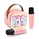 AIUNAOM Mini Karaoke Maschine Kinder, mit 2 Karaoke Mikrofonen und Einhornfiguren, Spielzeug für Kinder 3-12 Jahre,Karaoke Anlage mit 2 Mikrofonen, Mädchen Geburtstag Geschenk