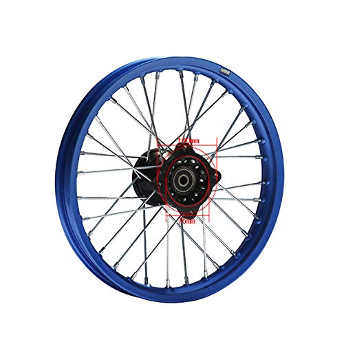 Produktbild von Alu Felge Eloxiert 14 Hinten Blau 12mm Pit Dirt Bike Cross HMParts