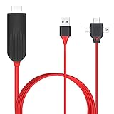 ❤【Plug and Play】Nuestro convertidor de cable HDMI es fácil de usar, simplemente conecte cada interfaz al dispositivo correspondiente, conecte el puerto USB y el adaptador de corriente, puede compartir fácilmente video / audio / imágenes en la pantalla grande. En este proceso, no se necesita conexión WiFi, no se necesita ninguna aplicación / controlador, simplemente conéctelo y reprodúzcalo, fácil de usar.