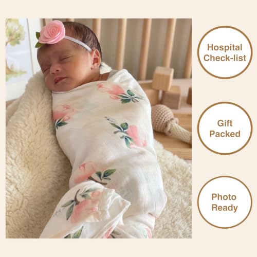 Image of DOTMOM Pure Organic Bamboo Swaddle Wrap Softer Than Cotton Muslin Swaddlers for Newborn Baby Receiving Blanket & Wrappers | Baby Towel Gift Pack for Newborn Babies 120X120 CM, 0-18 Months, Pack of 3