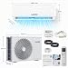 A++ Inverter Split-Klimaanlage 18000 BTU – Zentrale Klimatisierung, Heiz- & Kühlfunktion – Leiser Betrieb, Timer & Nachtmodus – R32 – Für Schlafzimmer, Büro & Wohnzimmer – Europäischer Standard,