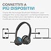JLab Go Work - Cuffie wireless di seconda generazione con microfono – 55+ Playtime Bluetooth o USB-C Dongle per PC, connessione multipunto a computer e cellulare, cuffie on-ear cablate o wireless per