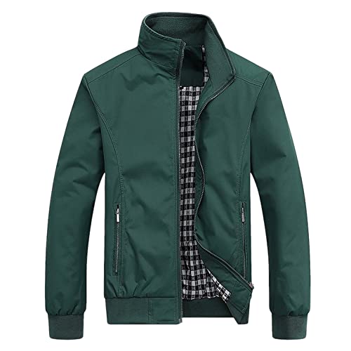 Blouson homme léger style militaire aviateur avec col montant pour la mi-saison