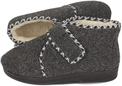 Hoge pantoffels met sherpavoering en klittenband | Atlas For Men