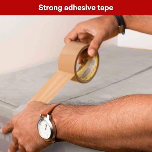 Image of 3M Scotch BOPP Packaging Transparent Tape | 48mm x 50 Meter | Pack of 2 | Strong Adhesive sealant | for Packaging, Decorating and DIY