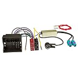 tomzz Audio 7057-002 Radio Adapter Kabel kompatibel mit Skoda Seat VW Quadlock auf ISO + Diversity Antennenadapter mit Phantomeinspeisung Fakra auf ISO