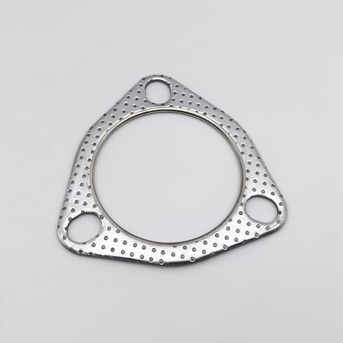 Image of 3 Inch Exhaust Gasket 3-Bolt 76.2mm Flange High Temperature Graphite w /Fire Ring Replacement 2 Pcs