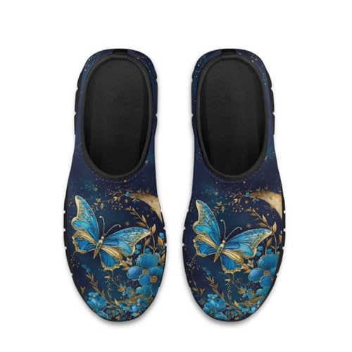 Butterfly Pattern Casual Shoes for Women Slip on Running Sneakers, Lightweight Loafers Sport Shoes