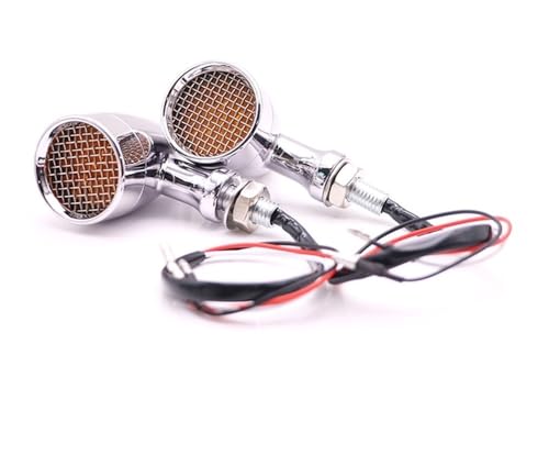 Feu frein et clignotant LED 12V universel pour moto avec grille 10mm