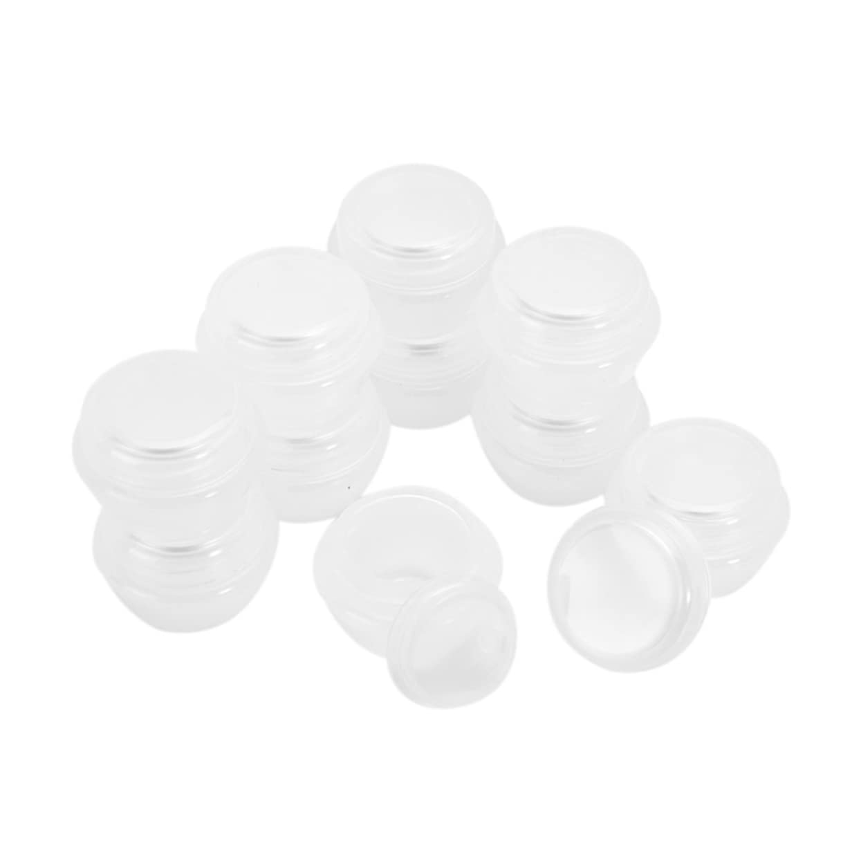 minkissy 10pcs Transparent Mushroom Shape Cream Containers with Sealed Lid Versatile Travel Jars for Makeup Lotions Balms Ointments