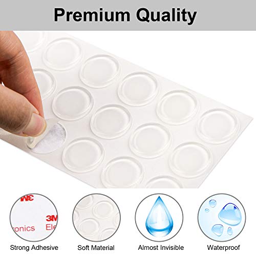 Glass Table Top Bumpers-Glass Table Top Anti Slip Pads, Large 18Pcs 20.6Mm Clear Rubber Bumpers, Rubber Feet For Cutting Board #TOP4