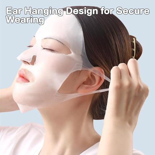 Leogony 3PCS Silicone Face Mask Cover, Reusable Facial Skincare Moisturizing Sheet Masks Holder - Image 6