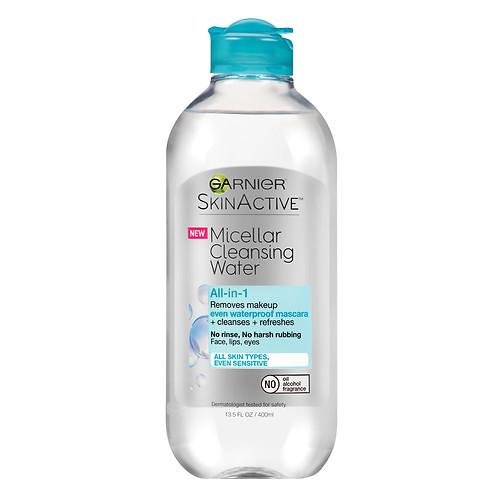 Garnier SkinActive Micellar Cleansing Water All-in-1 Cleanser+Waterproof Makeup Remover 13.5 oz(Pack of 2)
