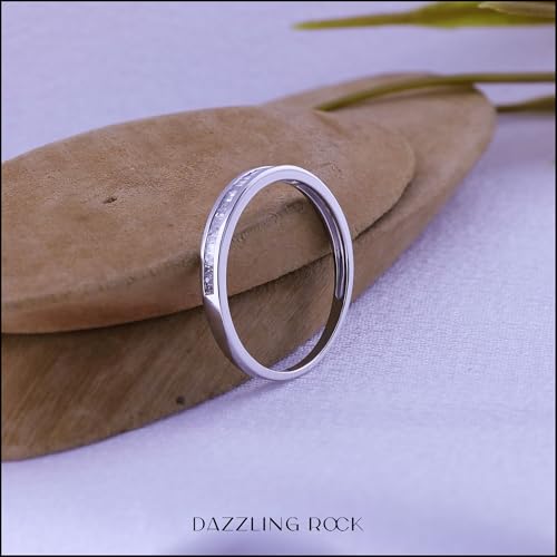 0.1tw 14K Solid Gold Baguette Cut White Diamond Womens Anniversary Wedding Band Stackable Ring4