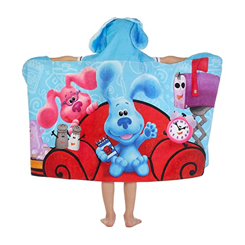 Image of Blues Clues Bath /Pool /Beach Soft Cotton Terry Hooded Towel Wrap, 24 in x 50 in, By Franco Kids